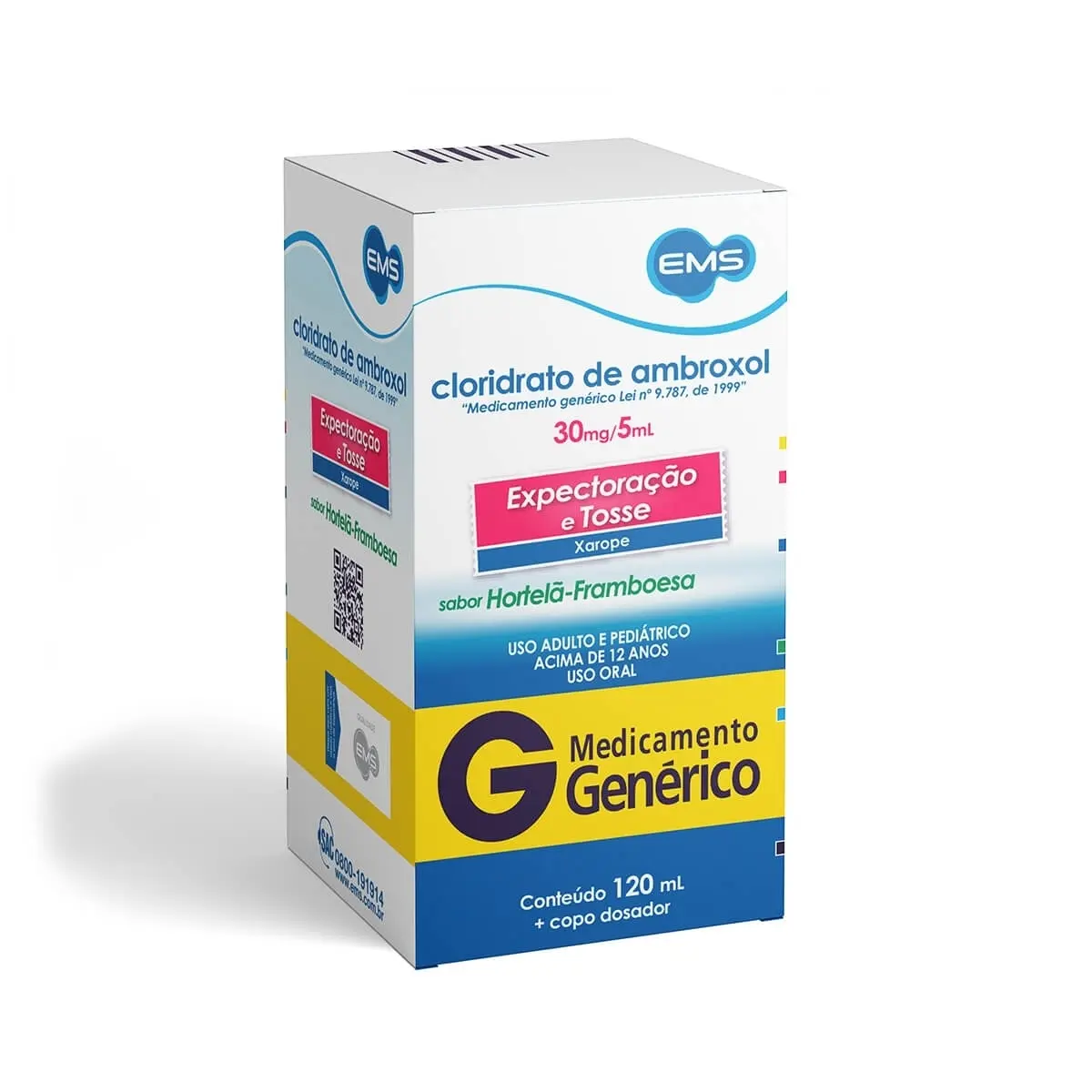 AMBROXOL ADULTO 30MG/5ML 120ML GENERICO EMS AMBROXOL