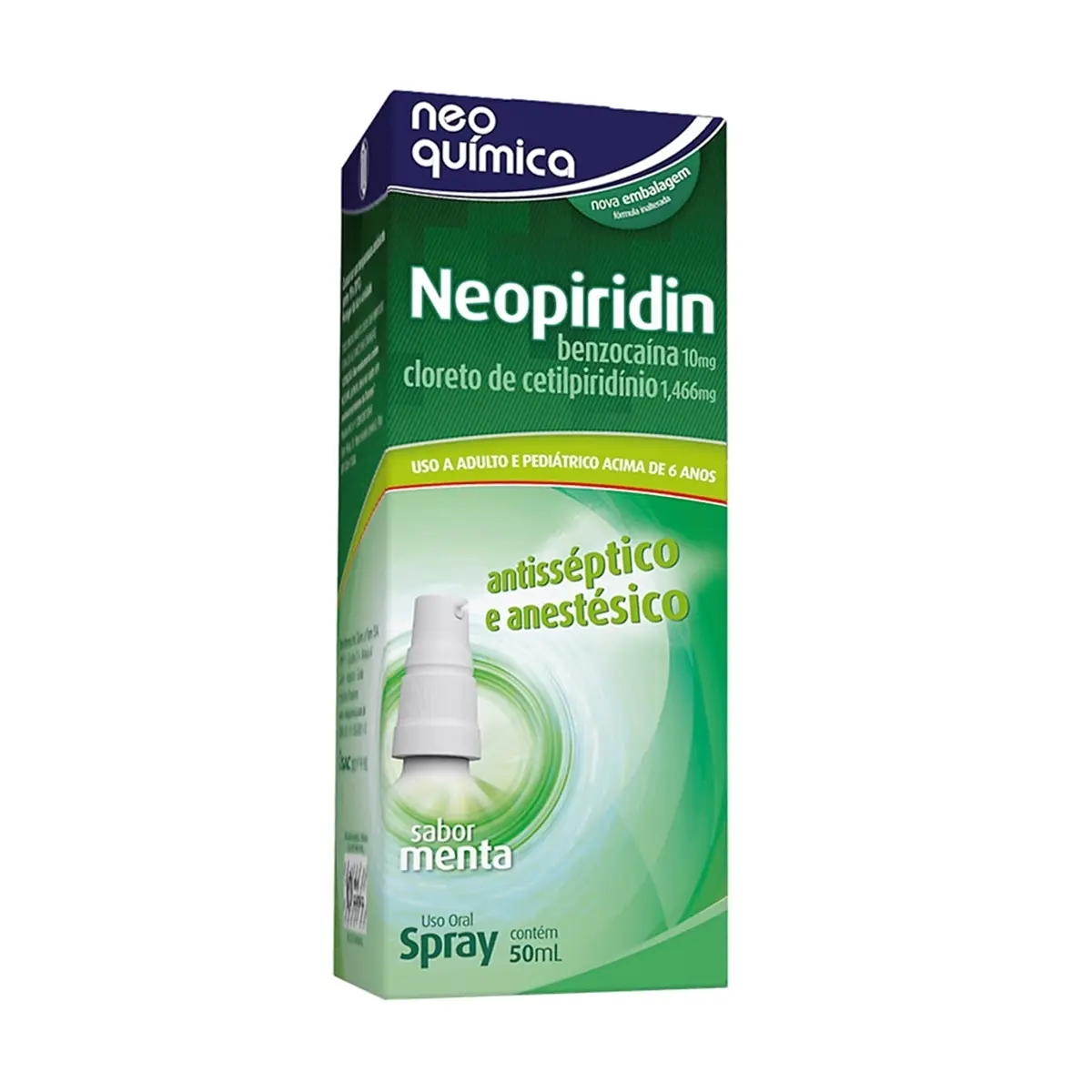 NEOPIRIDIN SPRAY 50ML SABOR MENTA BENZOCAINA + CETILPIRIDINIO CLORETO