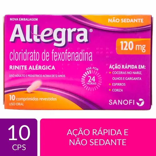 ALLEGRA 120MG 10 COMPRIMIDOS FEXOFENADINA CLORIDRATO