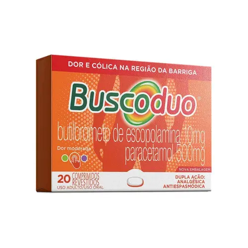 BUSCODUO 10MG+500MG 20 COMPRIMIDOS PARACETAMOL + ESCOPOLAMINA BUTILBROMETO