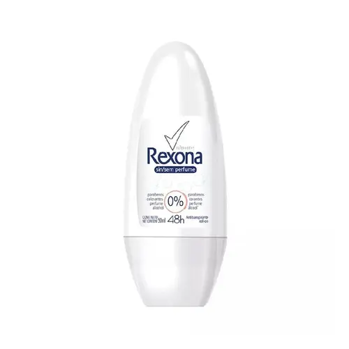 DESODORANTE REXONA SEM PERFUME FEMININO ROLLON 50ML