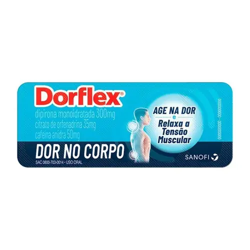 DORFLEX 10 COMPRIMIDOS ORFENADRINA CITRATO + DIPIRONA + CAFEINA