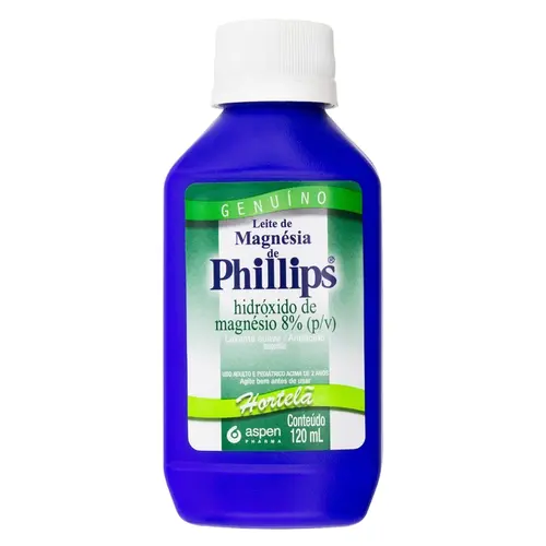 LEITE DE MAGNESIA PHILLIPS HORTELA 120ML HIDROXIDO DE MAGNESIO