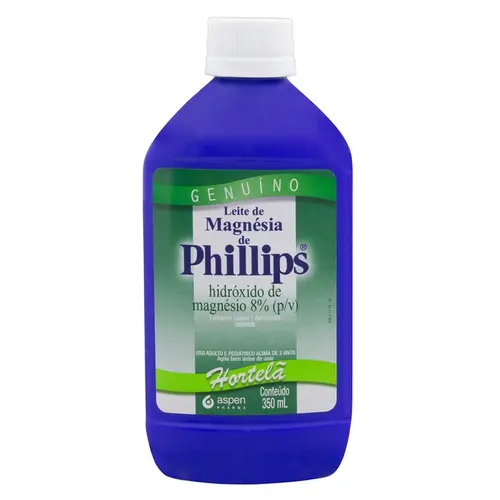 LEITE DE MAGNESIA PHILLIPS HORTELA 350ML HIDROXIDO DE MAGNESIO
