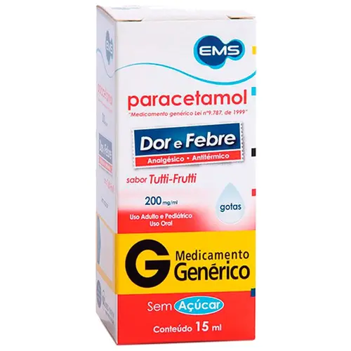 PARACETAMOL 200MG 15ML GENERICO EMS PARACETAMOL
