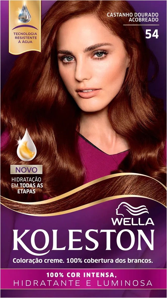 TINTURA KOLESTON 54 CASTANHO DOURADO ACOBREADO