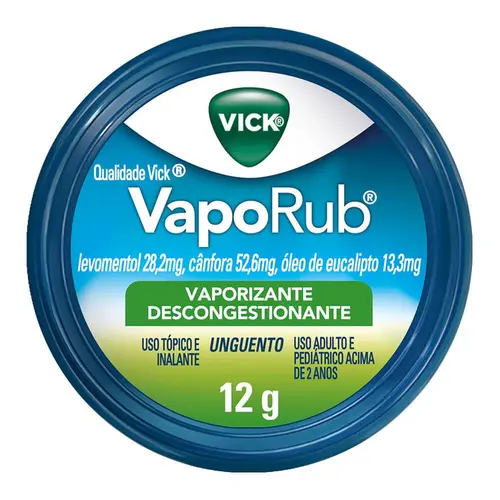 VICK VAPORUB 12GR MENTOL + CANFORA + OLEO DE EUCALIPTO