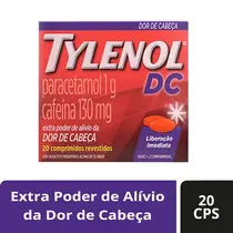 TYLENOL DC 1G+130MG 20 COMPRIMIDOS
