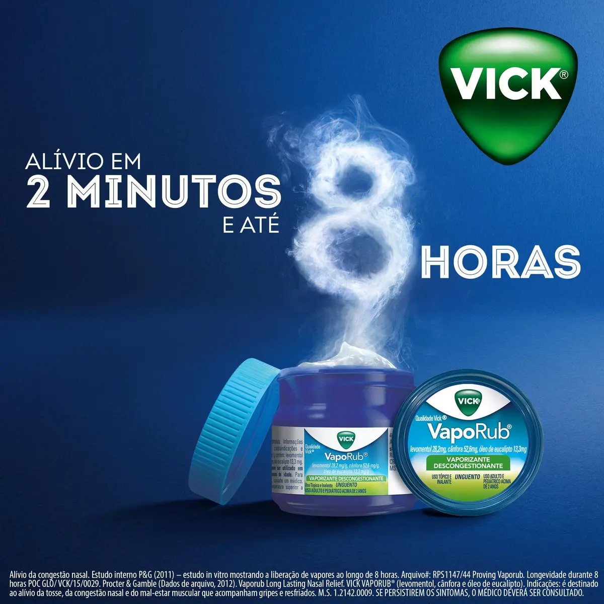 VICK VAPORUB POMADA 50GR MENTOL + CANFORA + OLEO DE EUCALIPTO