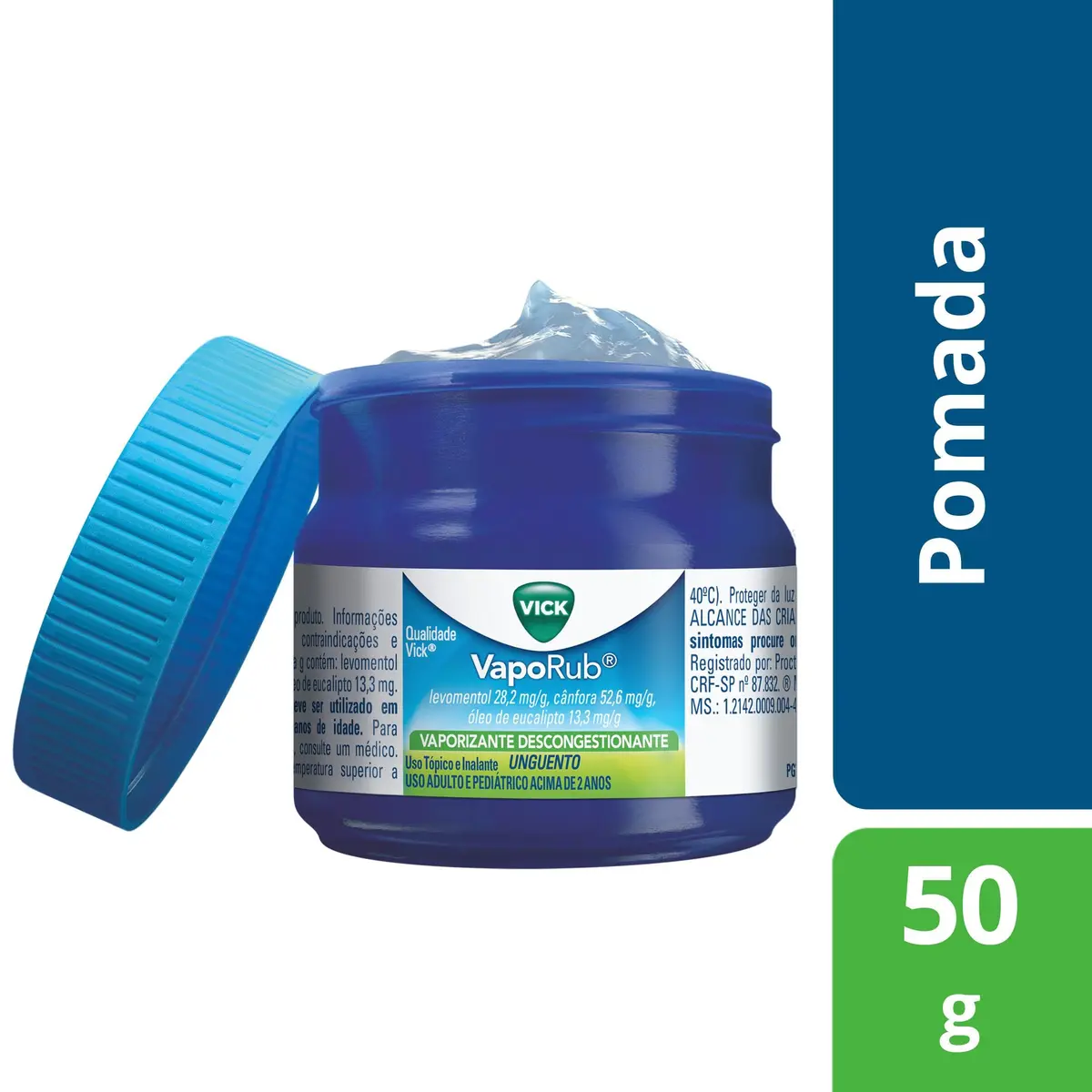 VICK VAPORUB POMADA 50GR MENTOL + CANFORA + OLEO DE EUCALIPTO