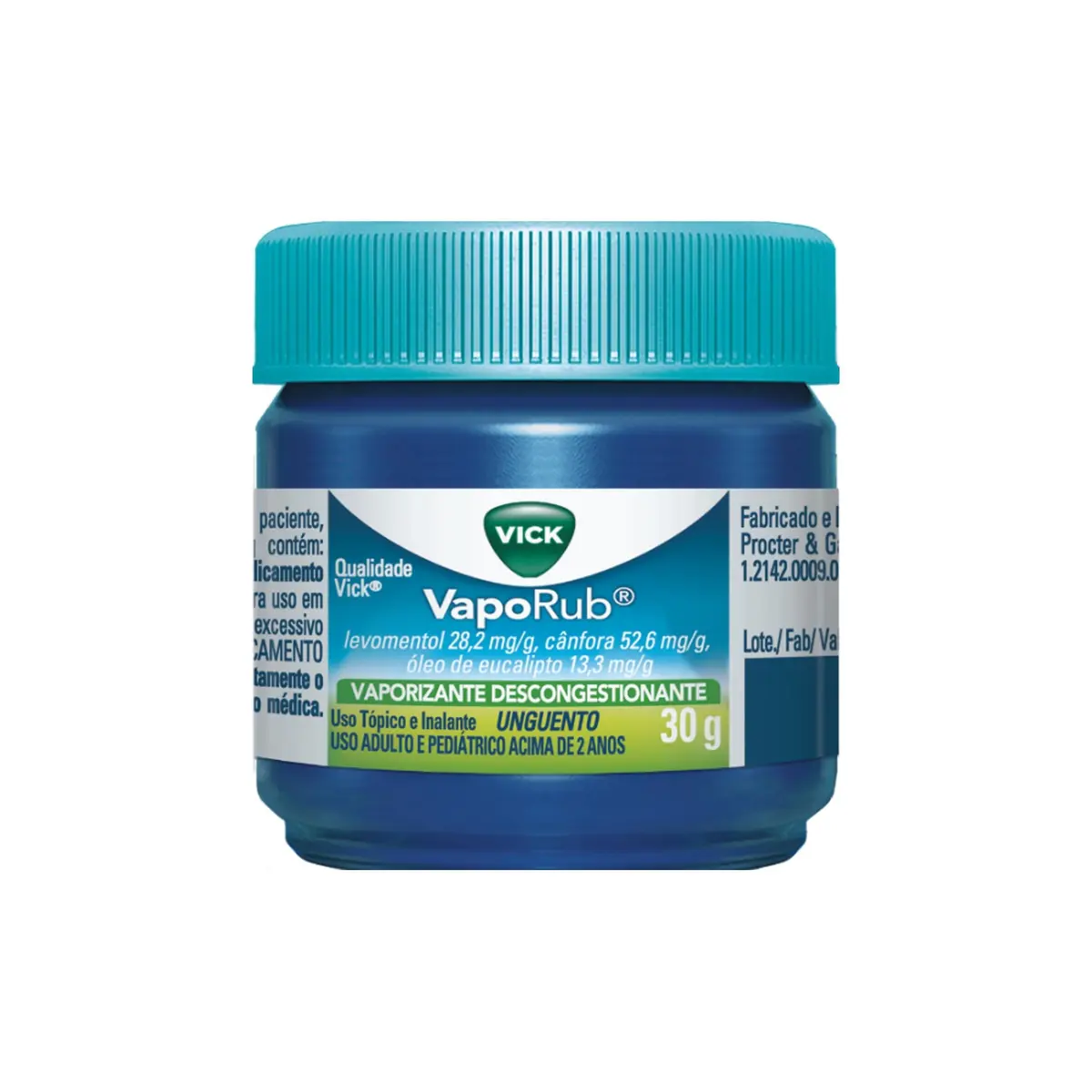 VICK VAPORUB 30GR MENTOL + CANFORA + OLEO DE EUCALIPTO