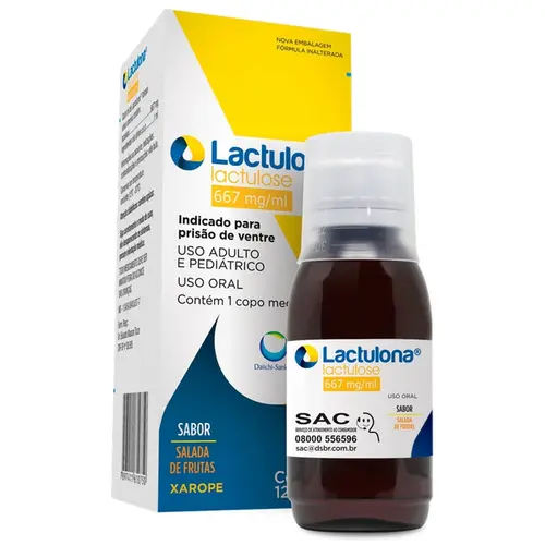 LACTULONA 667MG/ML XAROPE 120ML SABOR SALADA DE FRUTAS LACTULOSE