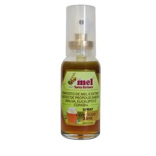 SPRAY BUCAL SANTA BARBARA MEL PROPOLIS MALVA EUCALIPTO COPAIBA 35ML