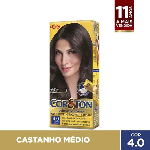 TINTURA COR&TON 4.0 CASTANHO MEDIO