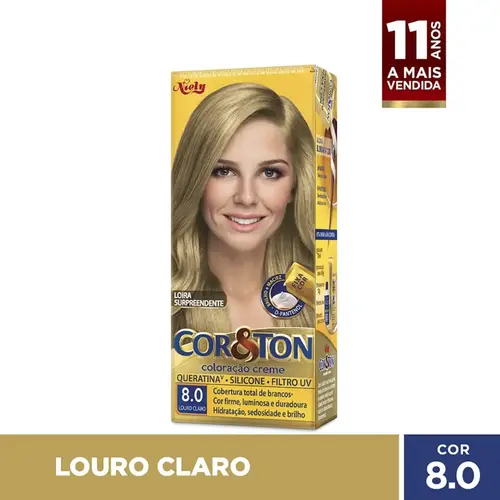 TINTURA COR&TON 8.0 LOURO CLARO