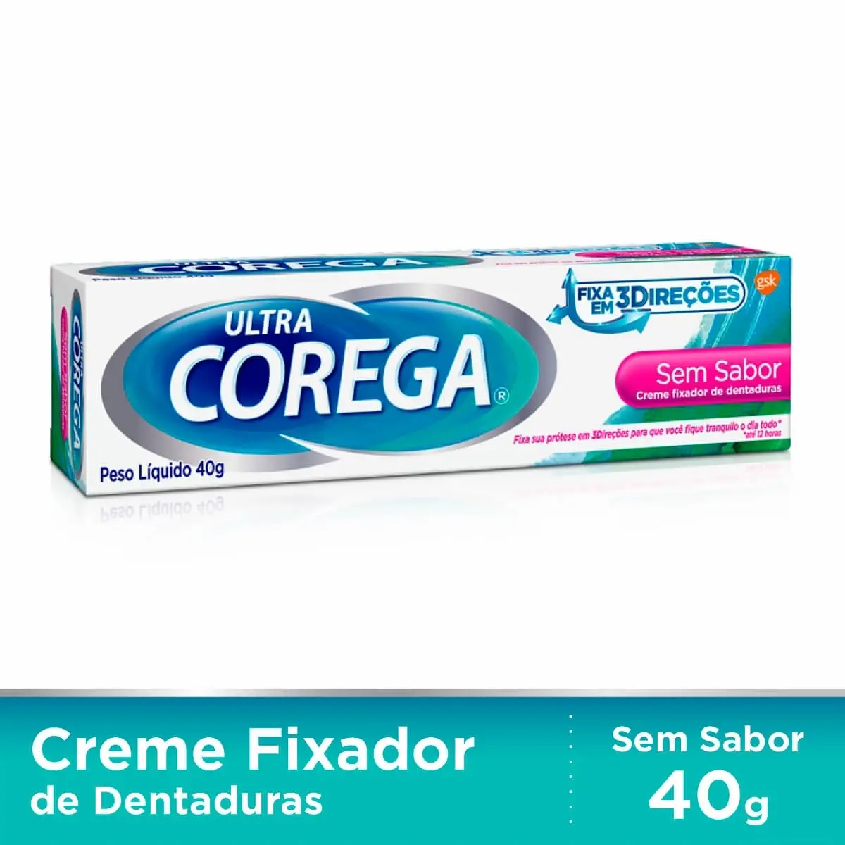 COREGA CREME MAX FIXACAO+BLOQUEIO SEM SABOR 40GR