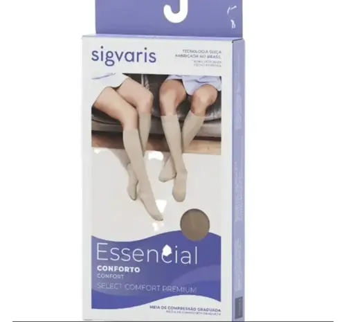 MEIA SIGVARIS PREMIUM 20-30 MEIA COXA PONTEIRA ABERTA MEDIA LONGA NATURAL