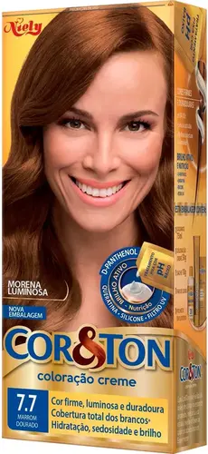 TINTURA COR&TON 7.7 MARROM DOURADO