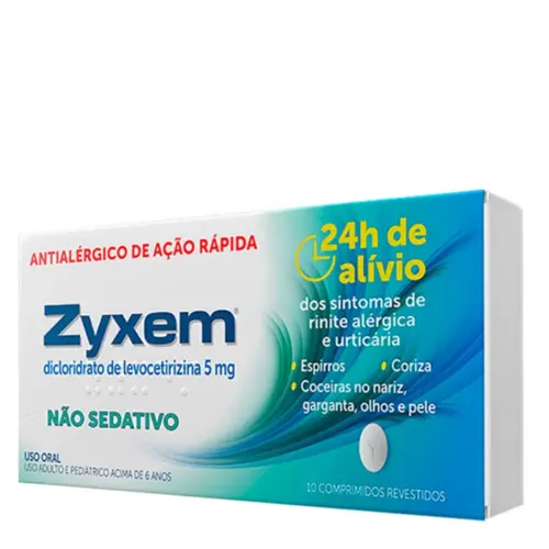 ZYXEM 5MG 10 COMPRIMIDOS LEVOCETIRIZINA DICLORIDRATO