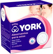 ABSORVENTE PARA SEIOS YORK 12 UNIDADES