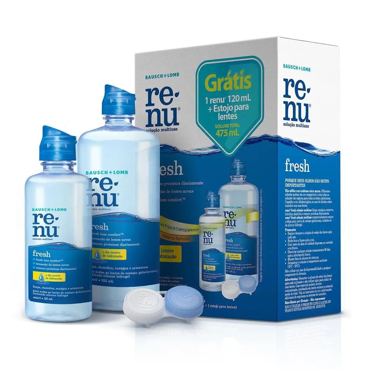 RENU FRESH 355ML+120ML+ESTOJO PARA LENTES