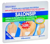 EMPLASTRO SALONPAS GEL PATCH 3 UNIDADES SALICILATO DE METILA + CANFORA + MENTOL
