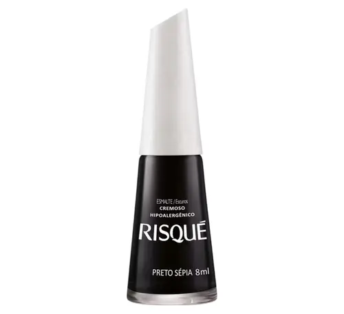 ESMALTE RISQUE CREMOSO PRETO SEPIA 8ML