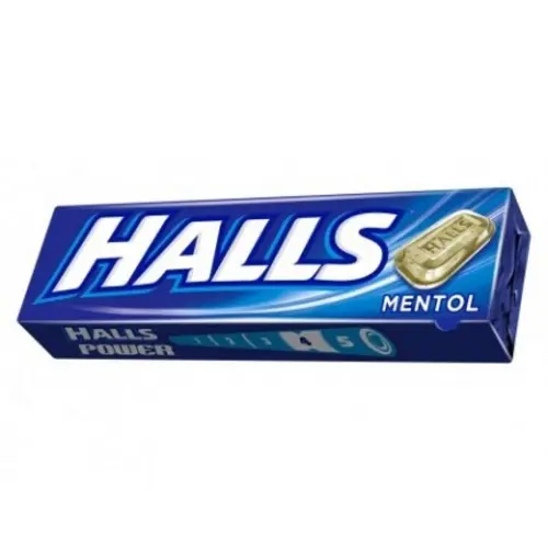 BALA HALLS MENTHOL 10 UNIDADES