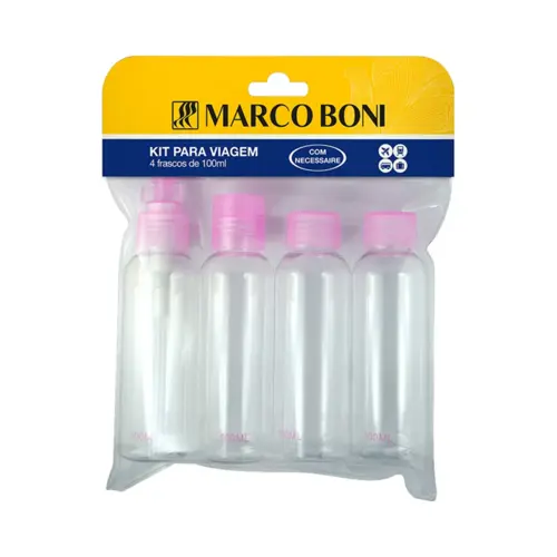KIT MARCO BONI PARA VIAGEM 4 FRASCOS + NECESSAIRE (6104)