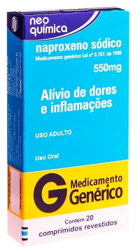 NAPROXENO 550MG 20 COMPRIMIDOS GENERICO NEO QUIMICA NAPROXENO