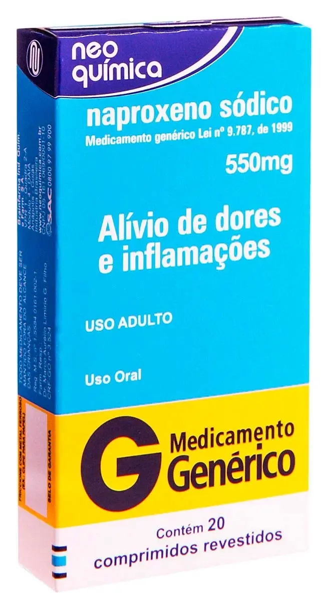 NAPROXENO 550MG 20 COMPRIMIDOS GENERICO NEO QUIMICA NAPROXENO