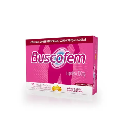 BUSCOFEM 400MG 10 CAPSULAS IBUPROFENO