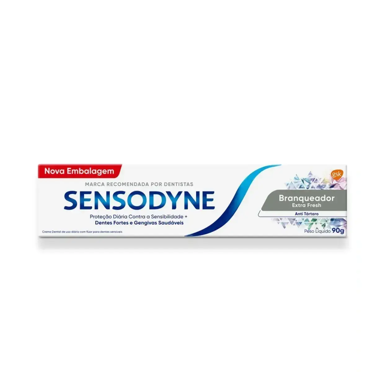 CREME DENTAL SENSODYNE BRANQUEADOR EXTRA FRESH 90GR
