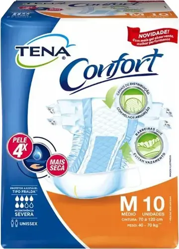 FRALDA TENA CONFORT GERIAT TAMANHO M 10 UNIDADES