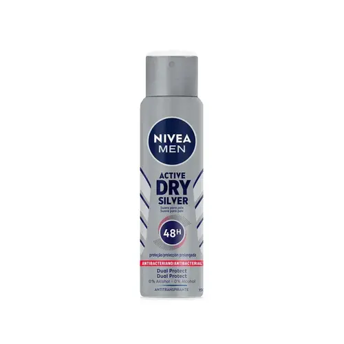 DESODORANTE NIVEA ACTIVE DRY SILVER AEROSSOL 150ML
