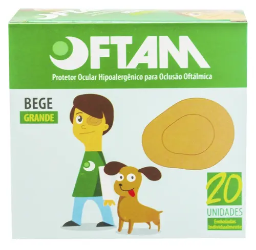 PROTETOR OCULAR OFTAM TAMANHO G 20 UNIDADES