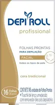 FOLHAS DEPILATORIAS DEPIROLL MEL FACIAL 16 UNIDADES
