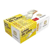 LUVA DESCARPACK PROCED LATEX COM PO TAMANHO PP 100 UNIDADES