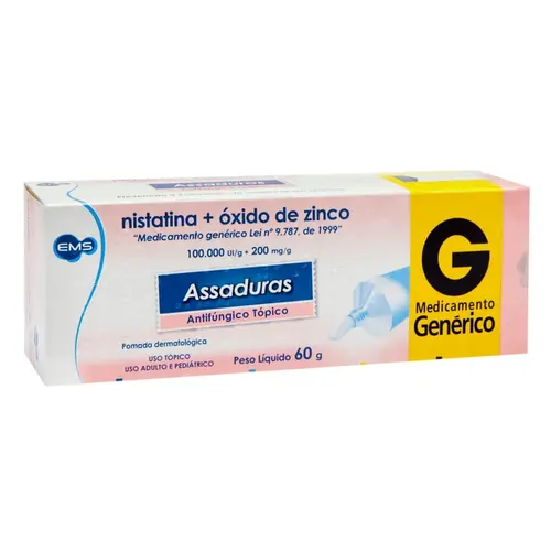 NISTATINA + OXIDO DE ZINCO POMADA 60GR GENERICO EMS OXIDO DE ZINCO + NISTATINA