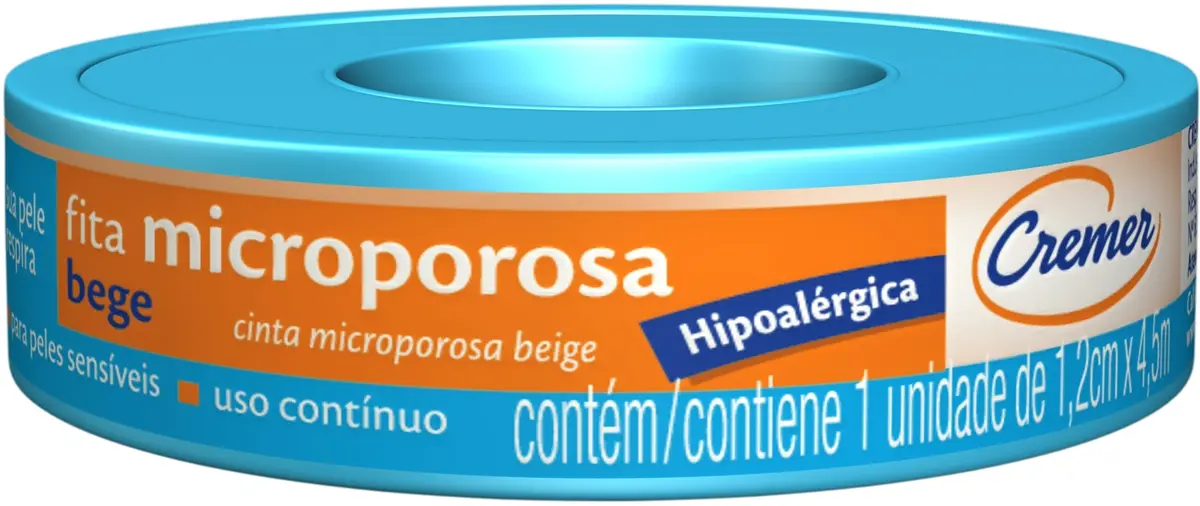 FITA CREMER MICROPORE BEGE 1,2CMX4,5M