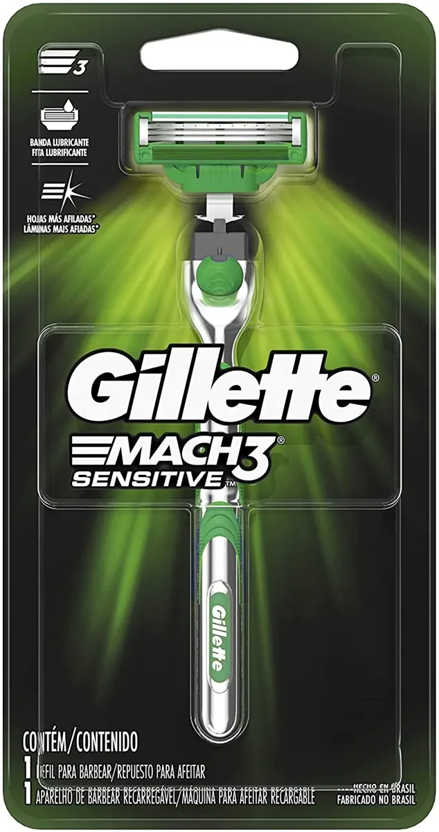 APARELHO DE BARBEAR GILLETTE MACH 3 SENSITIVE 1 UNIDADE