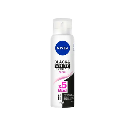 DESODORANTE NIVEA INVISIBLE BLACK&WHITE CLEAR FEMININO AEROSSOL 150ML