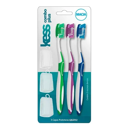 ESCOVA DENTAL KESS COMBO PLUS MACIA LEVE 3 PAGUE 2 (2083)