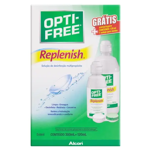 OPTI FREE REPLENISH 300ML +120ML+ESTOJO