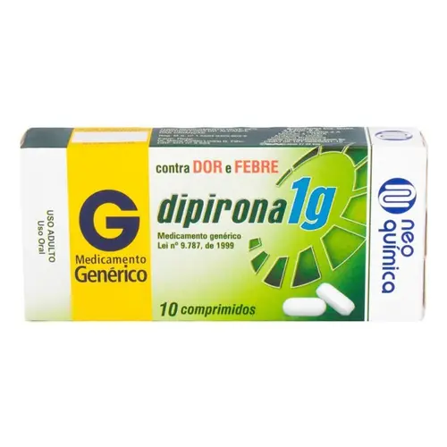 DIPIRONA 1GR 10 COMPRIMIDOS GENERICO NEOQUIMICA DIPIRONA MONOIDRATADA