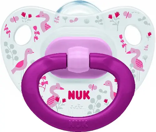 CHUPETA NUK DECORADA CORACAO ROSA (COD:7307-2G)