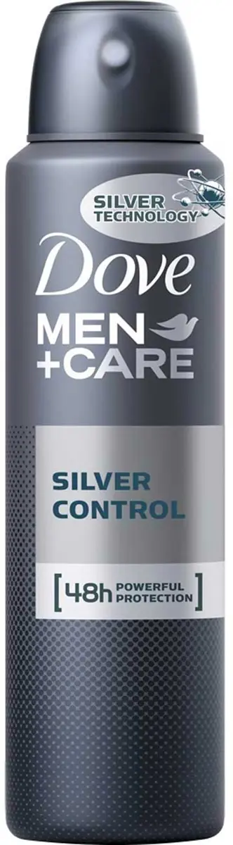 DESODORANTE DOVE MEN CARE ANTIBACTERIANO SILVER CONTROL AEROSSOL 150ML