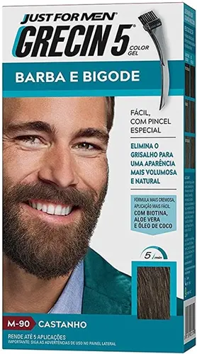 TINTURA GRECIN 5 BARBA BIGODE CASTANHO ESCURO 28GR