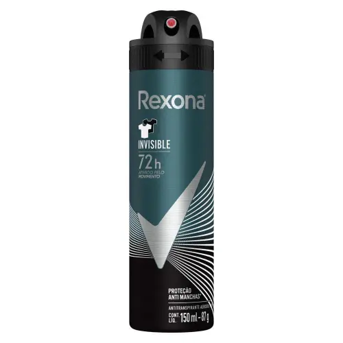 DESODORANTE REXONA INVISIBLE MASCULINO AEROSSOL 150ML