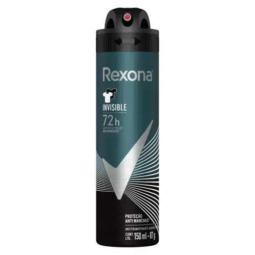 DESODORANTE REXONA INVISIBLE MASCULINO AEROSSOL 150ML